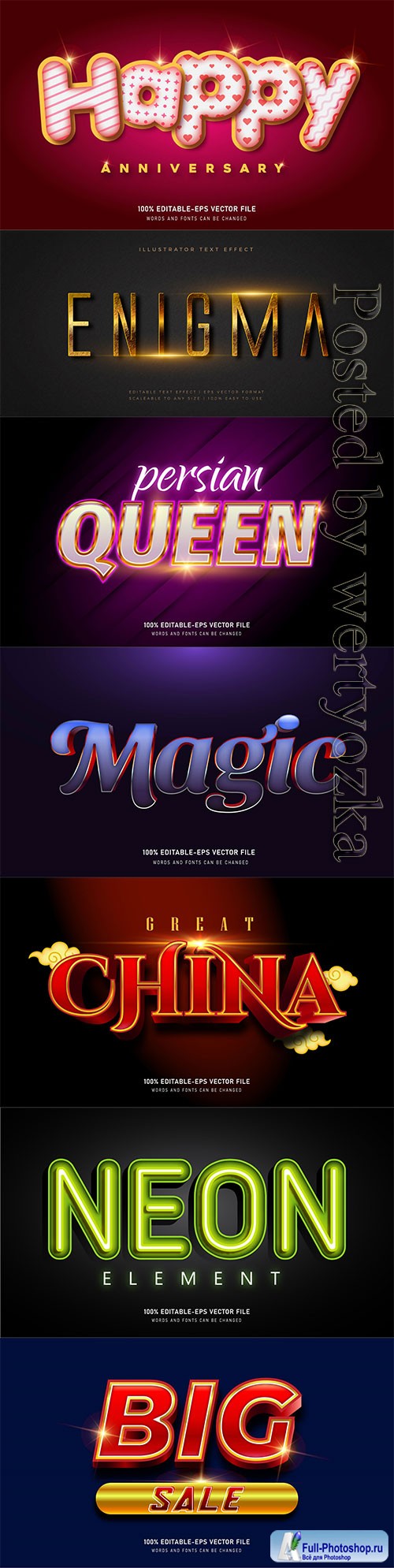 3d editable text style effect vector vol 321