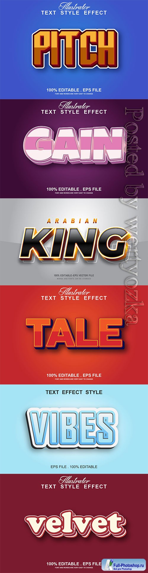 3d editable text style effect vector vol 320