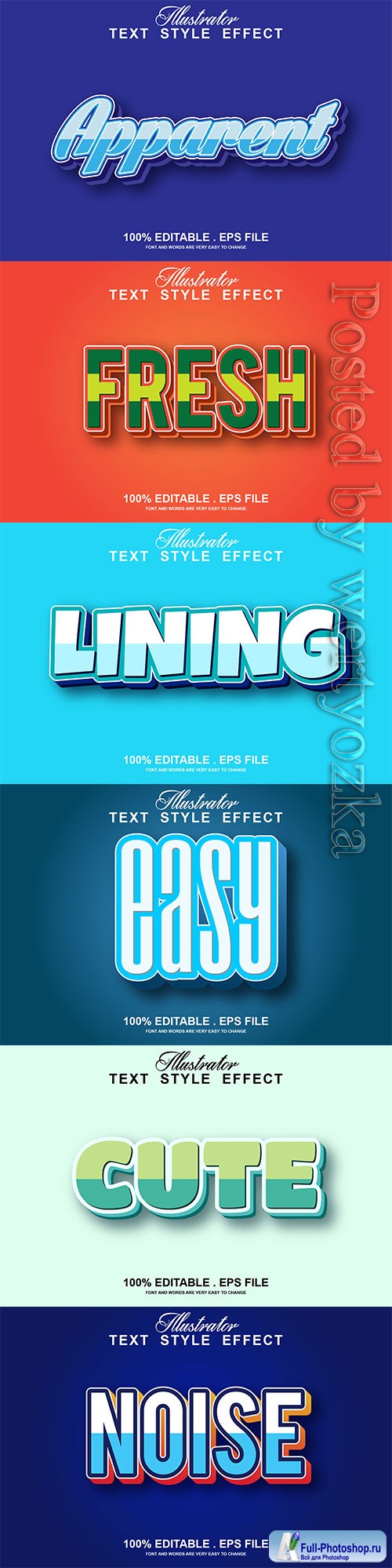 3d editable text style effect vector vol 318