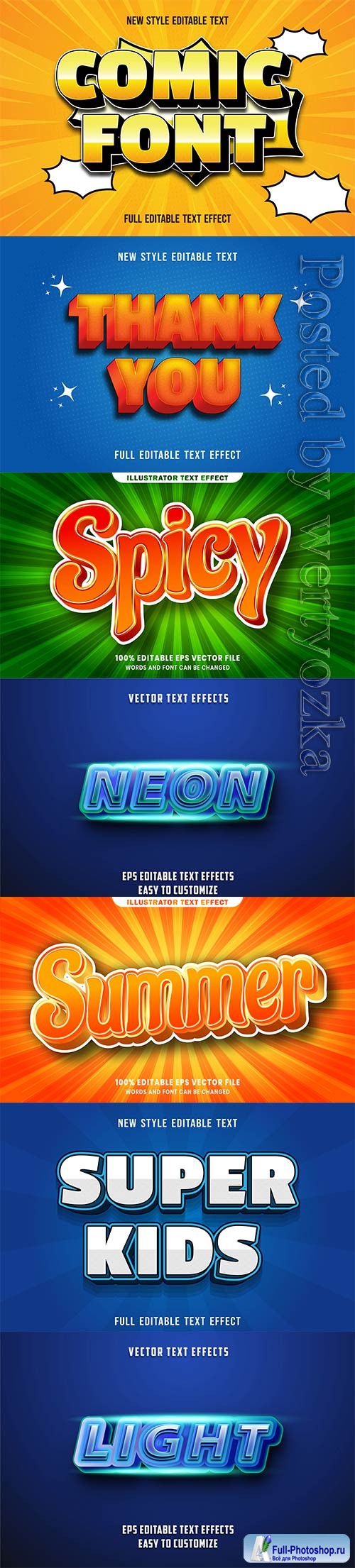 3d editable text style effect vector vol 336