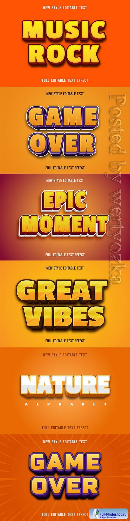 3d editable text style effect vector vol 334