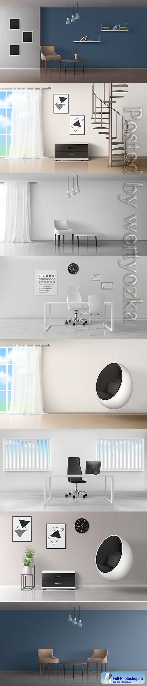 Modern interior in vector