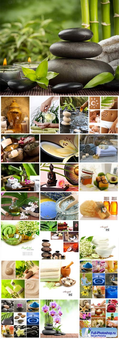 Spa composition set stock photo