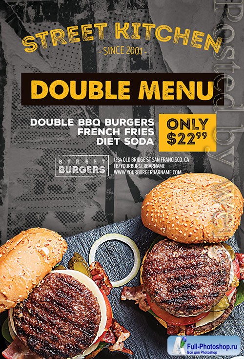 Burger Kitchen Flyer Template