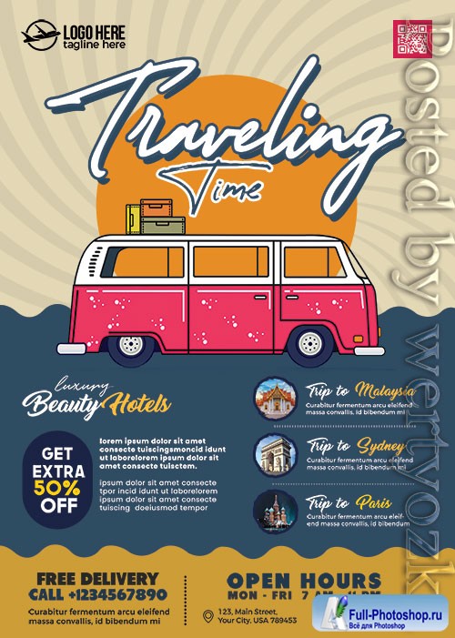 Travel Agency Advertisement Flyer PSD