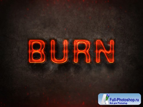 Burning Text Effect PSD Design Template vol 9