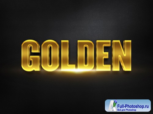 3D Gold Text Effect PSD Design Template vol 16