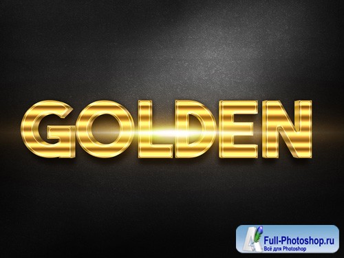 3D Gold Text Effect PSD Design Template vol 14