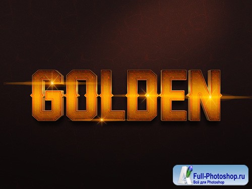 3D Gold Text Effect PSD Design Template vol 12