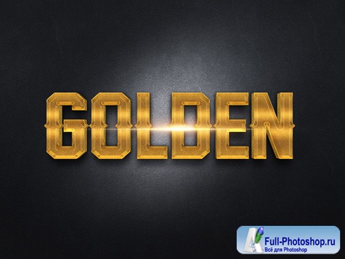 3D Gold Text Effect PSD Design Template vol 7