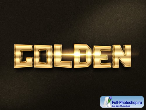 3D Gold Text Effect PSD Design Template vol 6