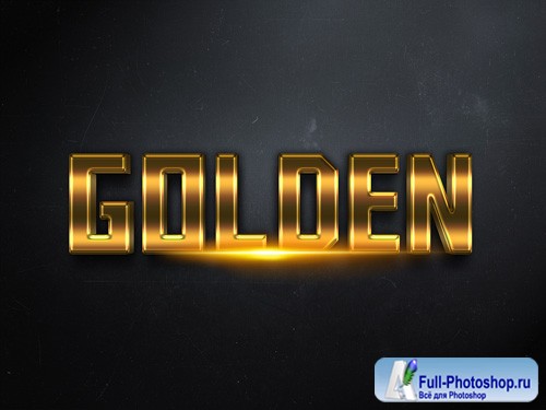 3D Gold Text Effect PSD Design Template vol 3