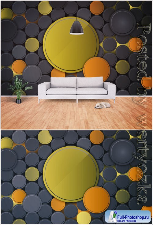 3d modern stylish stereo geometric tv background wall