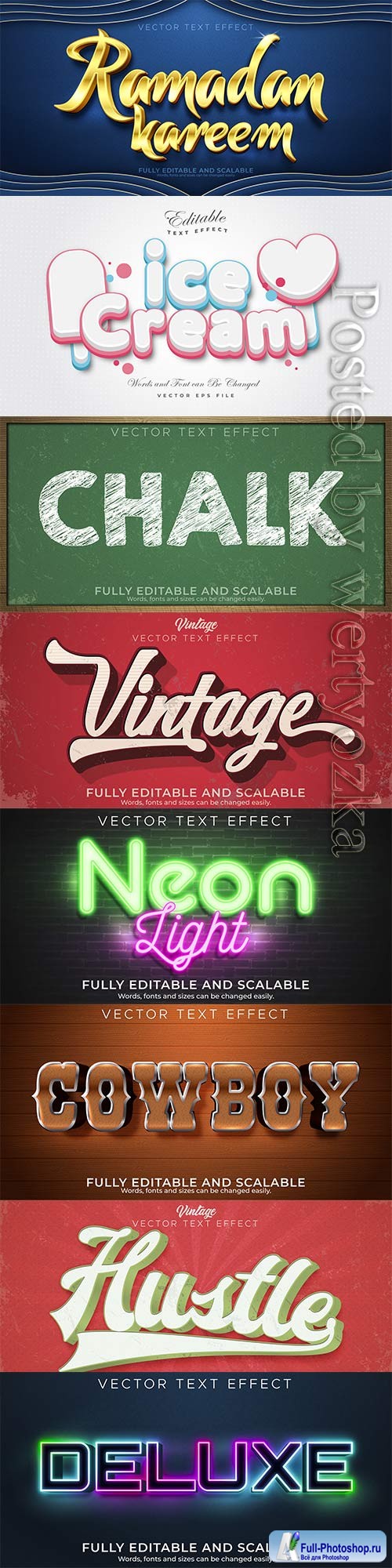 3d editable text style effect vector vol 341