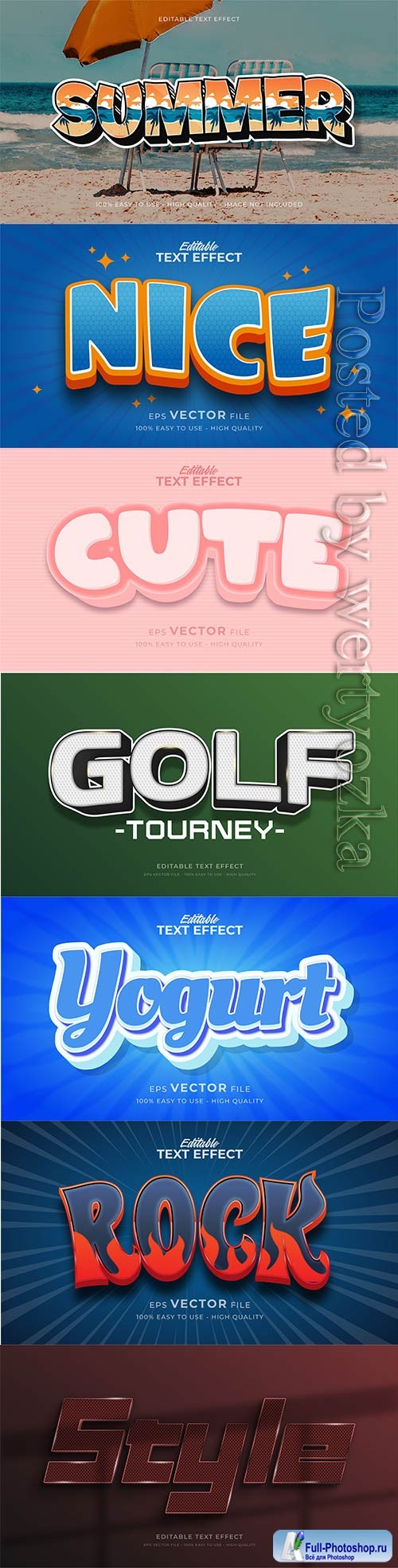 3d editable text style effect vector vol 368