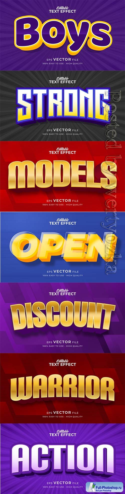 3d editable text style effect vector vol 358