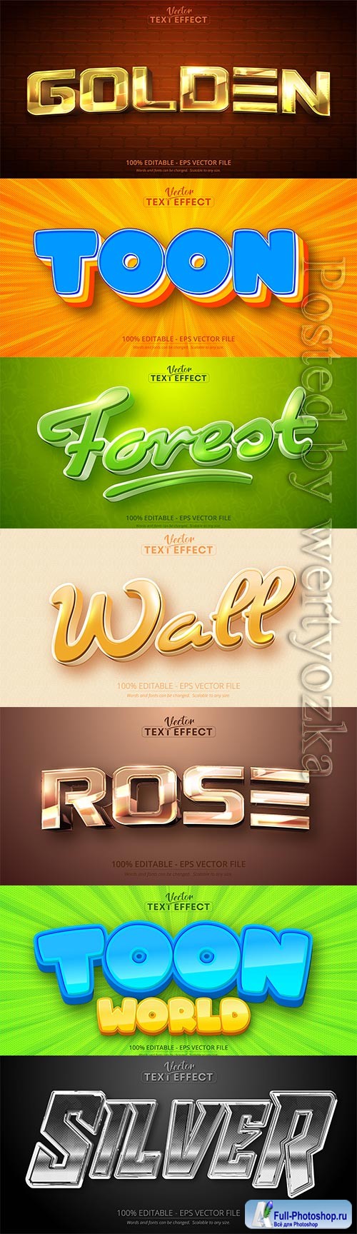 3d editable text style effect vector vol 387