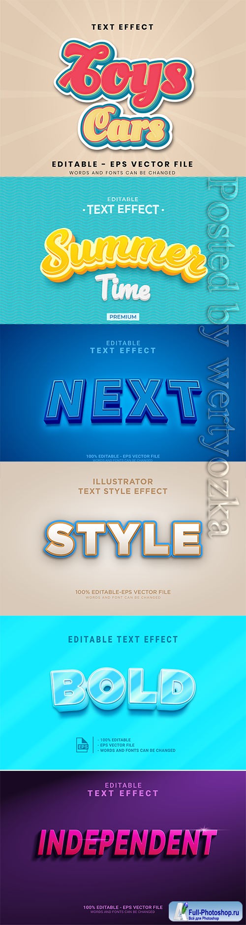 3d editable text style effect vector vol 381