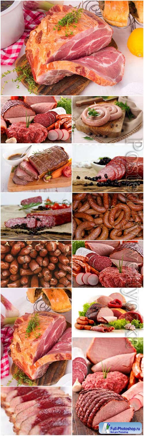 Sausage and meat stock photo