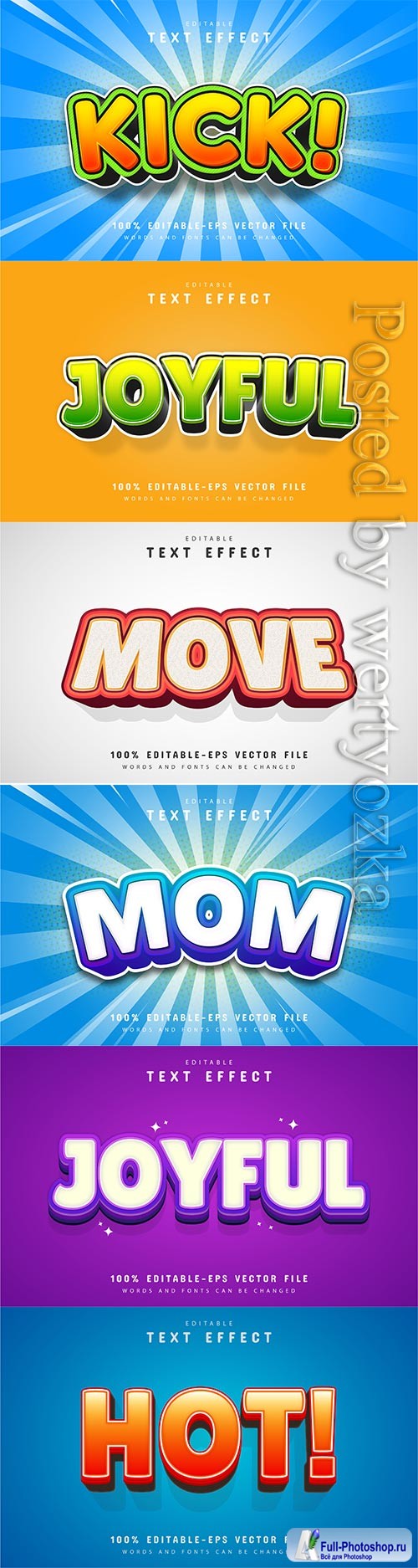 3d editable text style effect vector vol 408