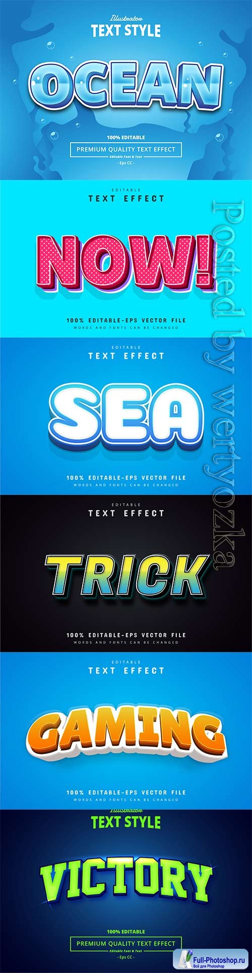 3d editable text style effect vector vol 428
