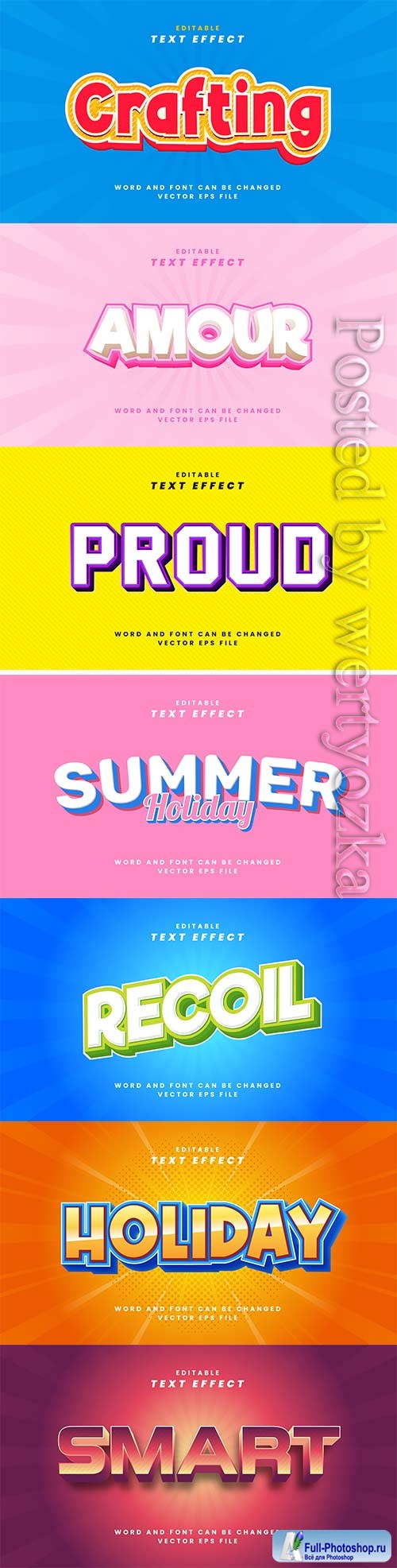 3d editable text style effect vector vol 423