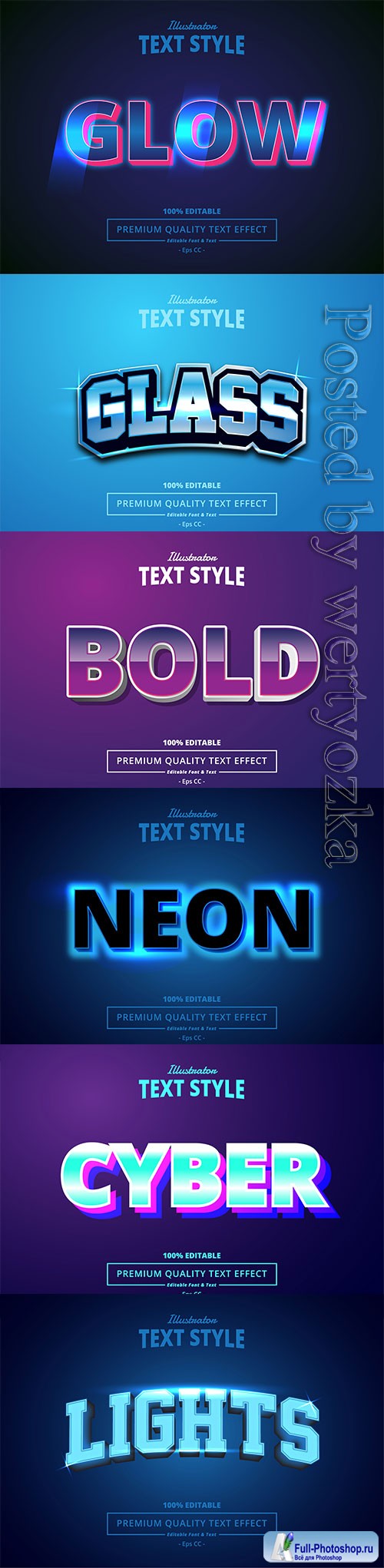 3d editable text style effect vector vol 416