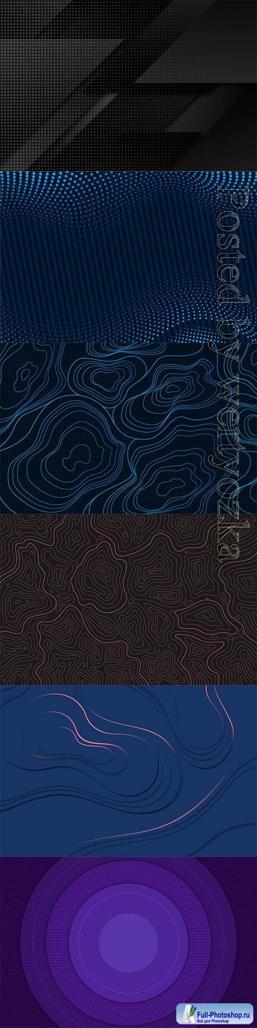 Dark topographic vector background