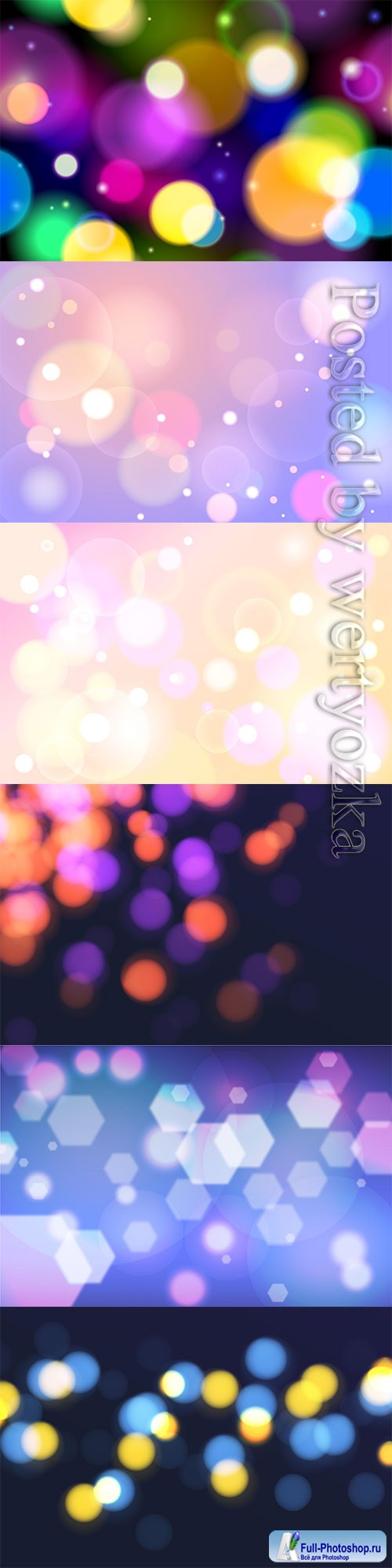 Vector backgrounds with multicolored highlights