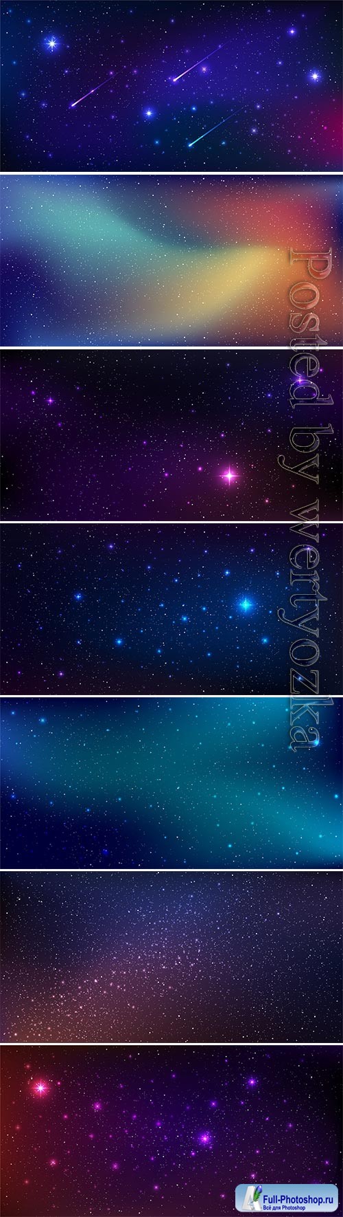 Galaxy illustration with stardust and bright shining stars