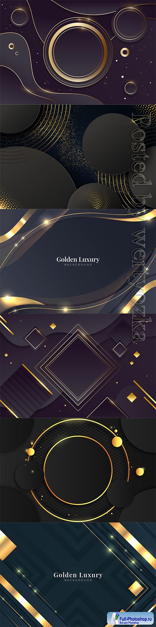 Gold and black geometric vector background