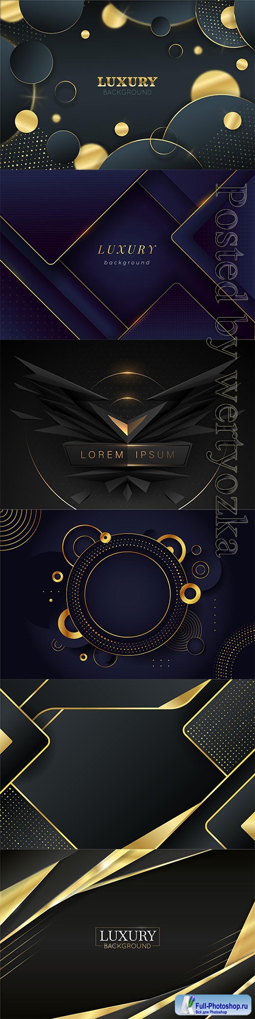 Dark gold and black luxury vector background