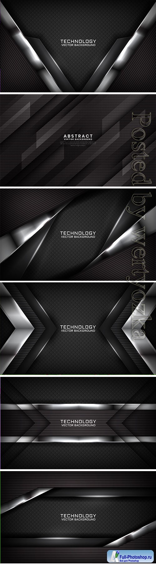 Abstract 3d black technology background with light effect on dark