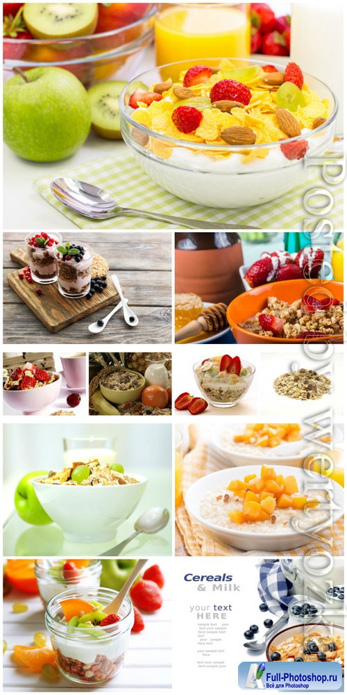 Delicious and healthy breakfast stock photo