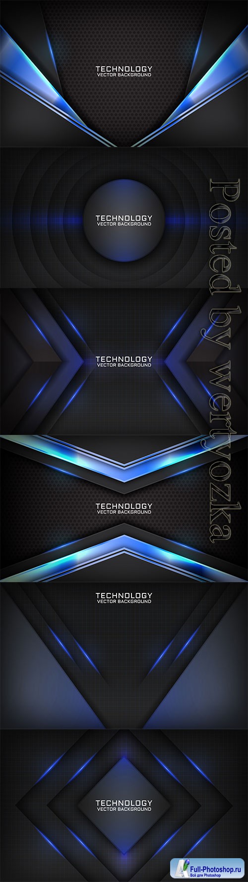 Abstract vector backgrounds with blue design