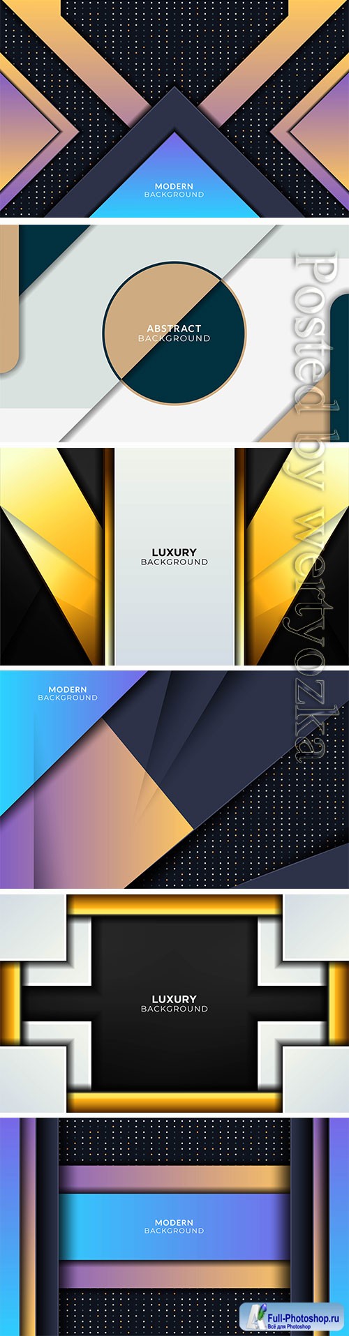 Colorful modern geometric banner with abstract