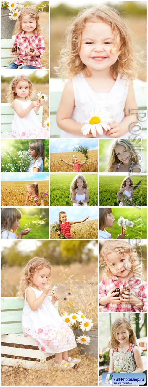 Children in nature stock photo