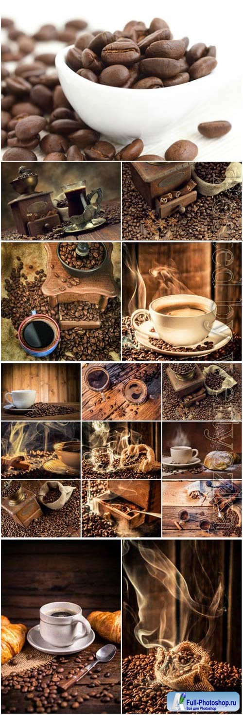 Fragrant black coffee stock photo