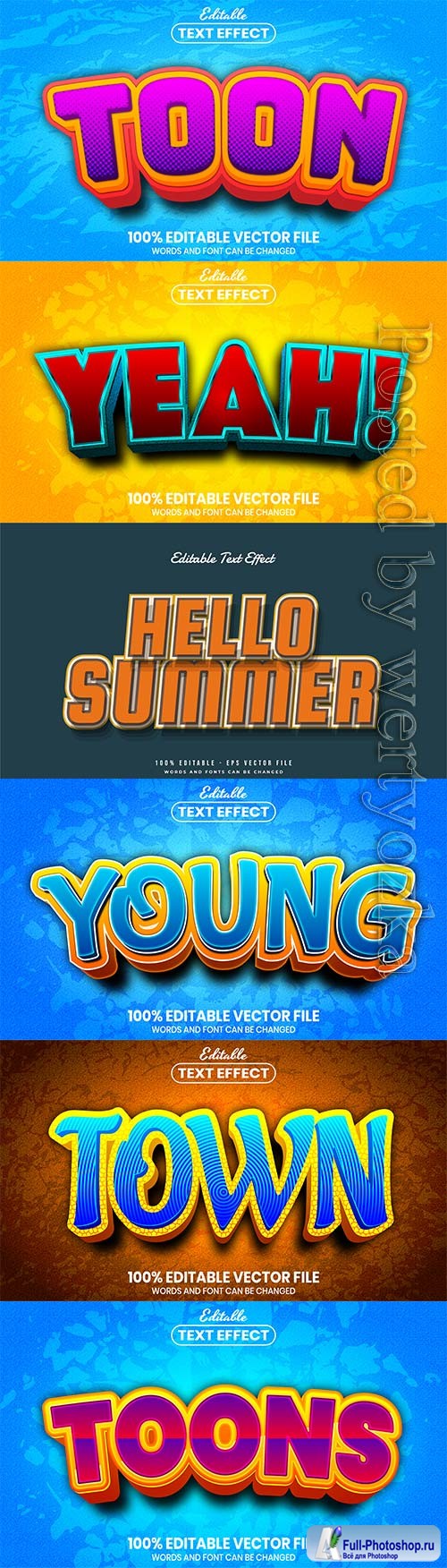 3d editable text style effect vector vol 470