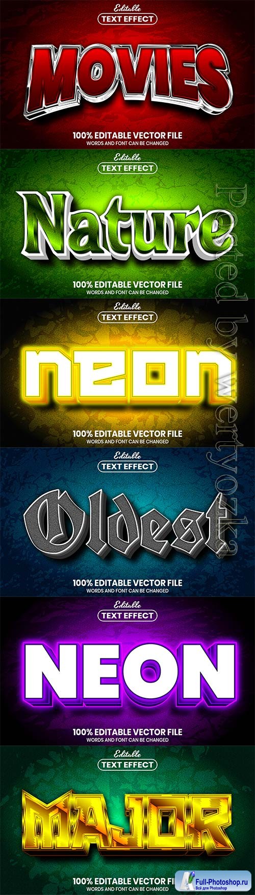 3d editable text style effect vector vol 468