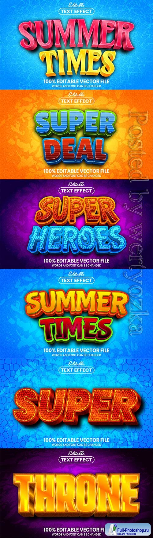 3d editable text style effect vector vol 473