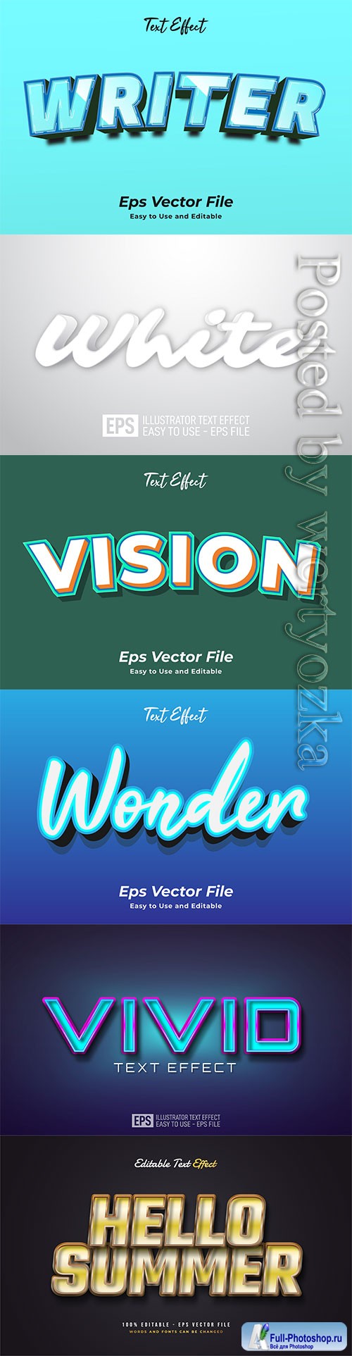 3d editable text style effect vector vol 509