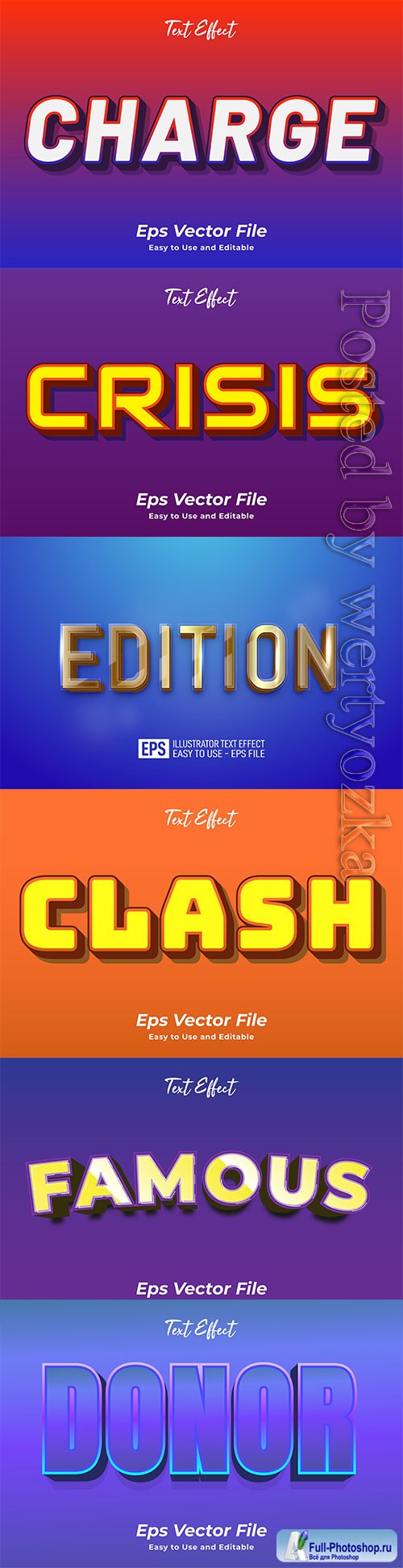 3d editable text style effect vector vol 504