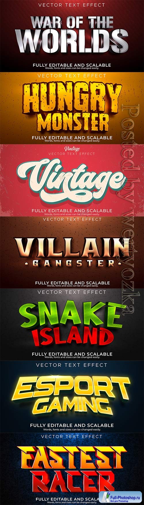 3d editable text style effect vector vol 494