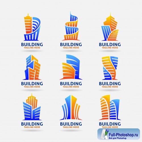 Collection of building logo vector design