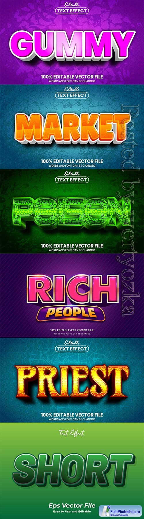 3d editable text style effect vector vol 524