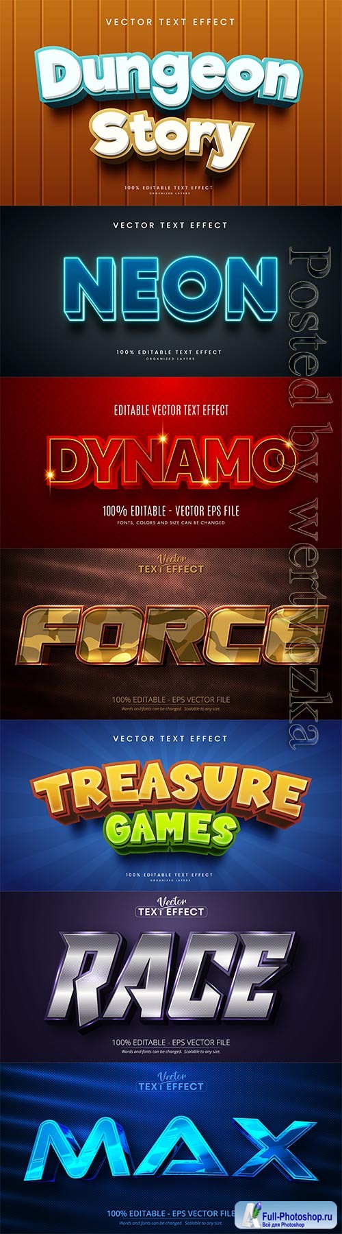 3d editable text style effect vector vol 518