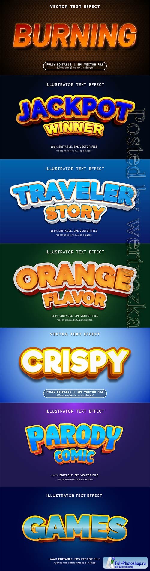 3d editable text style effect vector vol 543