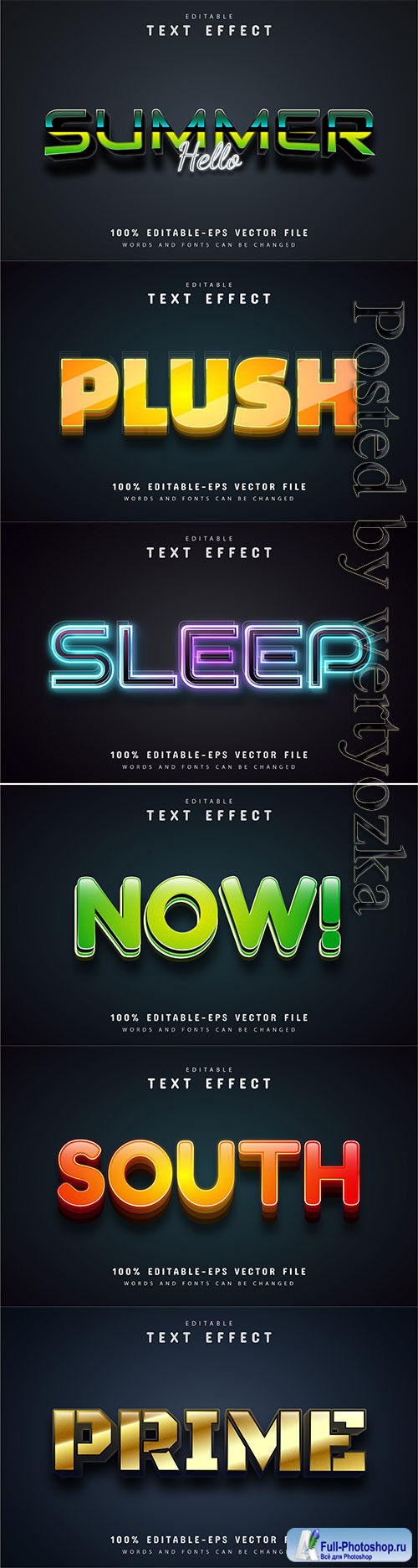 3d editable text style effect vector vol 537