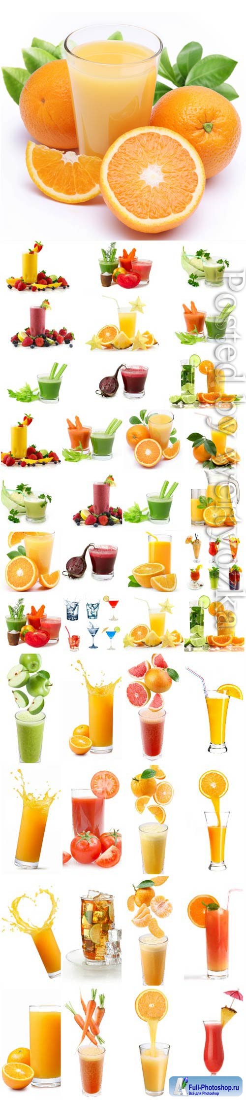 Fresh juices and fruit cocktails stock photo